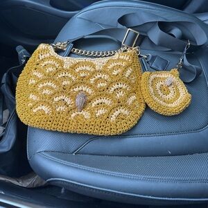 Kurt Geiger (Gold) Crochet Women Bag Set